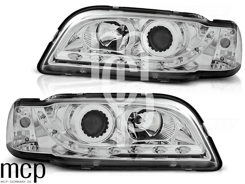 Scheinwerfer Set für Volvo S40/V40 (02/1996 bis 04/2000) in Chrom