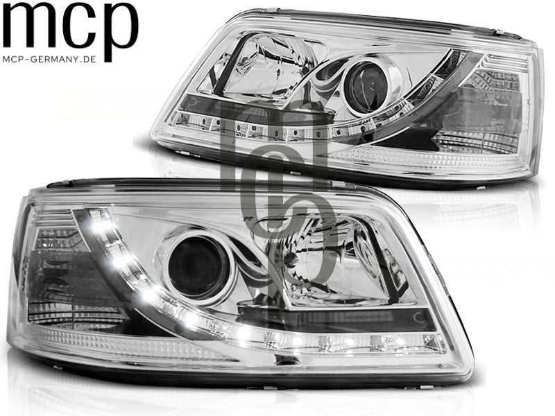 Scheinwerfer Set für VW T5 (04/2003 bis 08/2009) in Chrom
