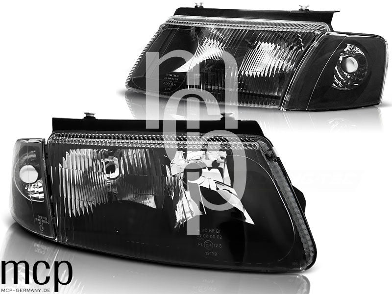 Scheinwerfer Set für VW Passat B5 3B (11/1996 bis 08/2000) in Schwarz