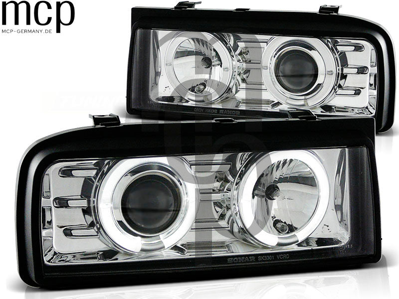 Angel Eyes Scheinwerfer Set für VW Corrado (1988 bis 1995) in Chrom