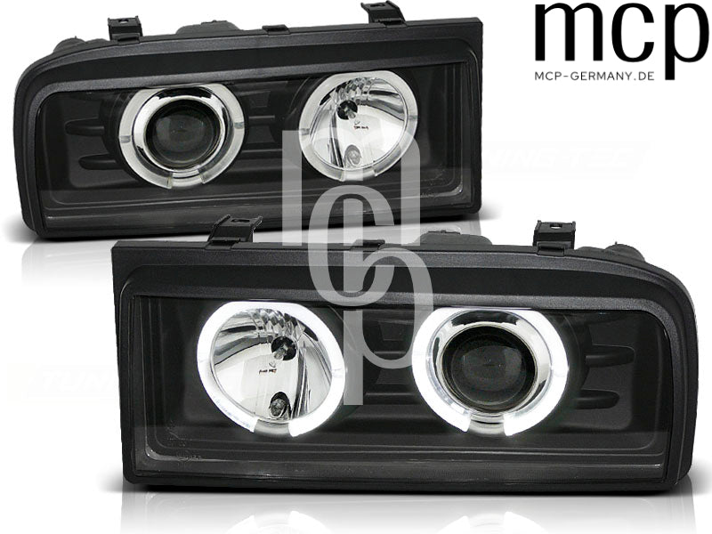 Angel Eyes Scheinwerfer Set für VW Corrado (1988 bis 1995) in Schwarz