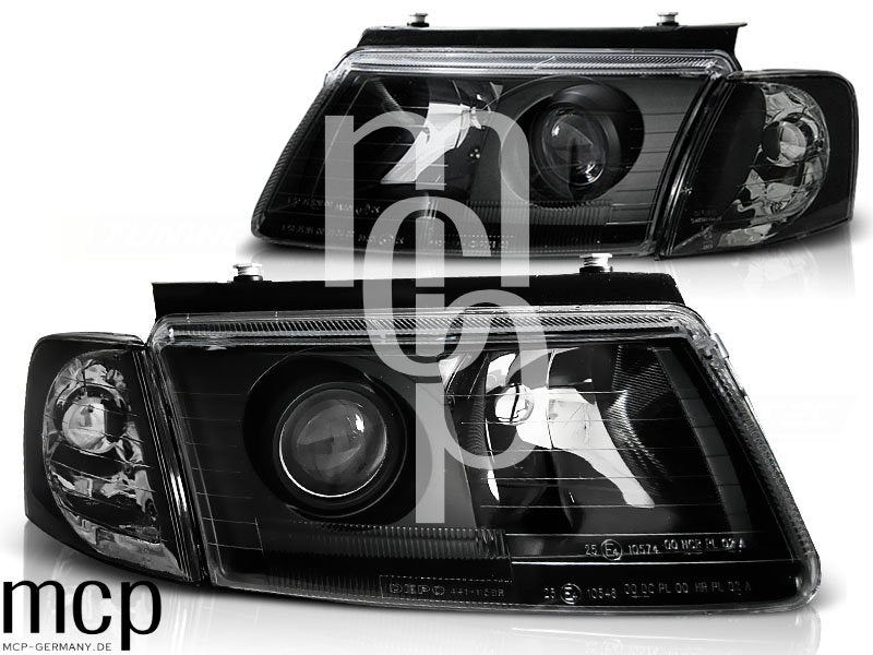 Scheinwerfer Set für VW Passat B5 3B (11/1996 bis 08/2000) in Schwarz