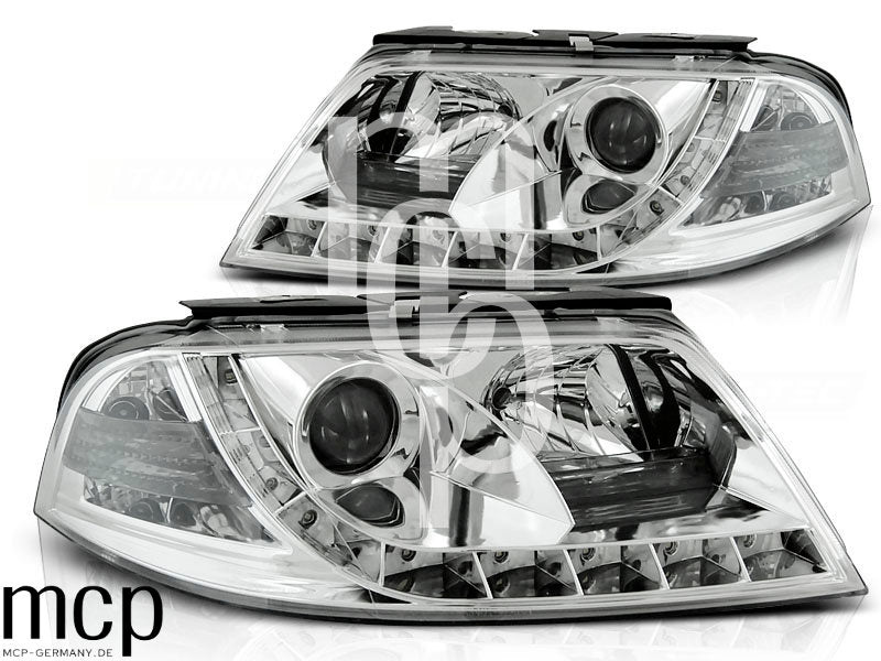 Scheinwerfer Set für VW Passat 3BG (09/2000 bis 03/2005) in Chrom