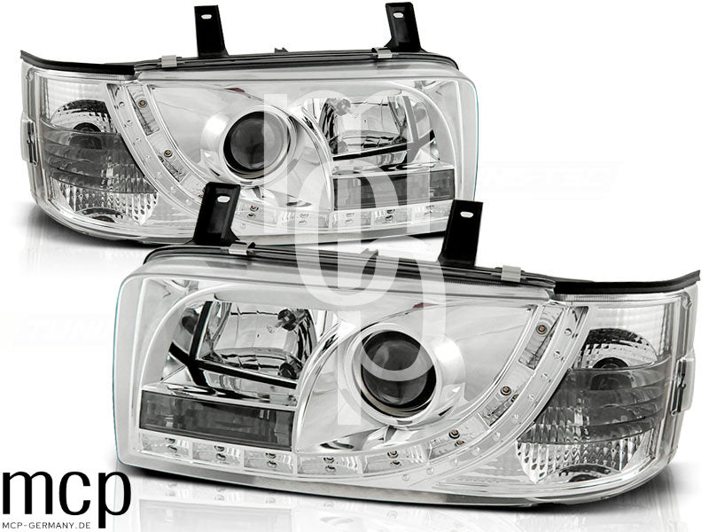 Scheinwerfer Set für VW T4 (1990 bis 03/2003) Transporter in Chrom