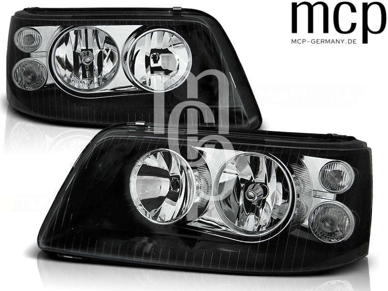 Scheinwerfer Set für VW T5 (04/2003 bis 08/2009) in Schwarz