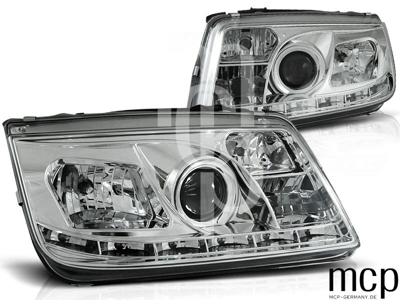 Scheinwerfer Set für VW Bora (09/1998 bis 05/2005) in Chrom
