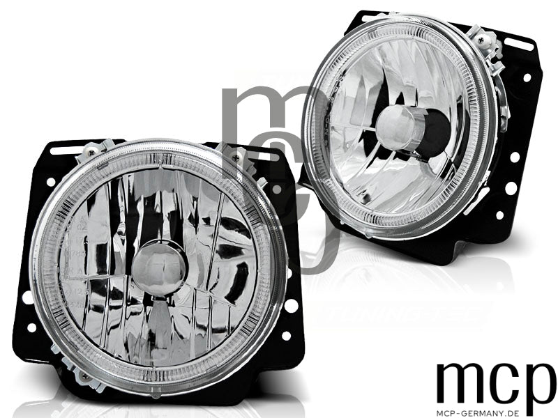 Angel Eyes Scheinwerfer Set für VW Golf II (1983 bis 1991) in Chrom