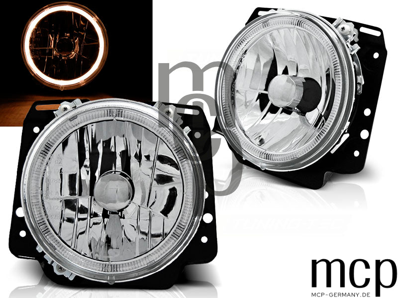 Angel Eyes Scheinwerfer Set für VW Golf II (1983 bis 1991) in Chrom