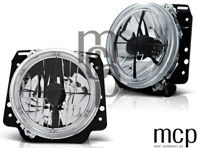 Angel Eyes Scheinwerfer Set für VW Golf II 2 (08/1983 bis 08/1991) in Chrom