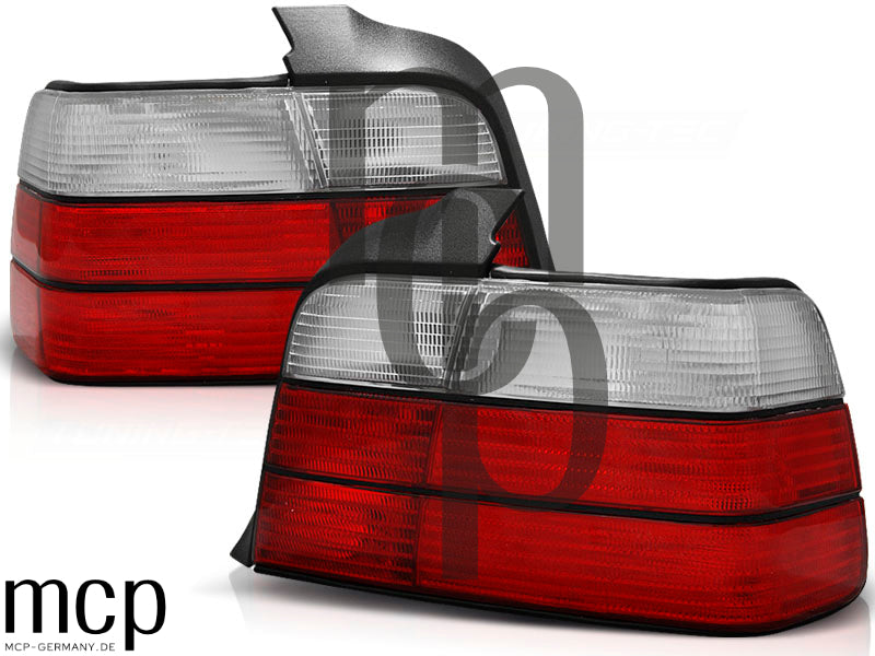 Rückleuchten Set für BMW 3er E36 Limousine (12/1990 bis 08/1999) in Rot/Klar