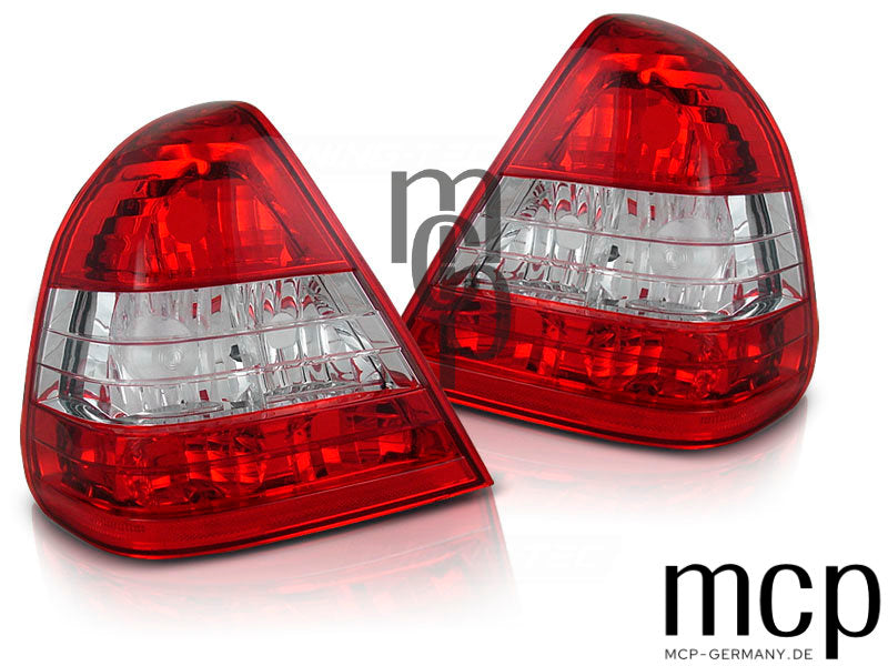 Rückleuchten Set für Mercedes W202 C-Klasse Limousine (06/1993 bis 06/2000) in Rot/Klar