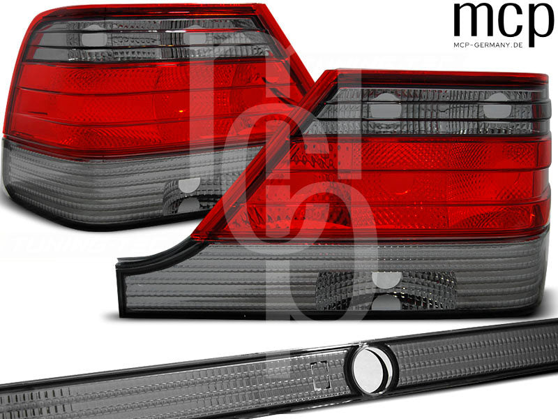 Rückleuchten Set für Mercedes W140 (1995 bis 10/1998) in Rot/Smoke
