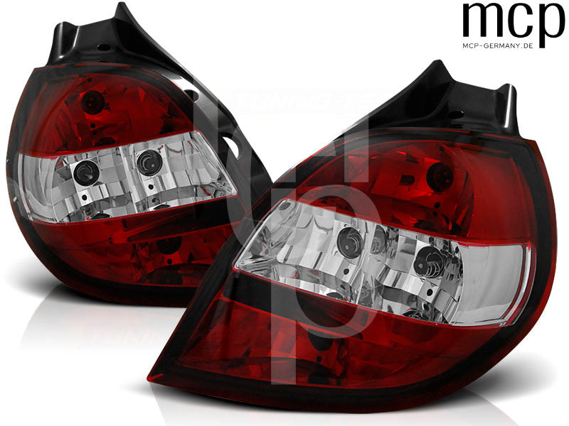 Rückleuchten Set für Renault Clio 3 Schrägheck / 3-Türer / 5-Türer (09/2005 bis 04/2009) in Rot/Klar