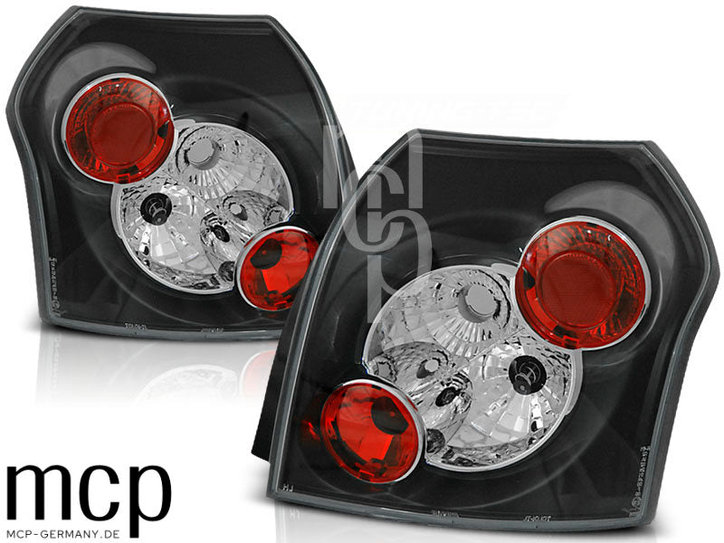 Rückleuchten Set für Toyota Corolla Schrägheck (12/2001 bis 2007) in Schwarz