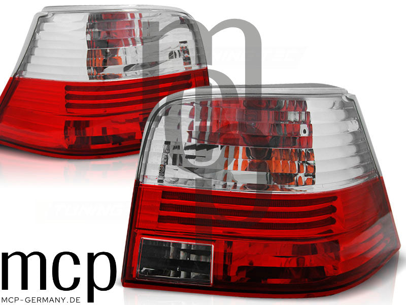 Rückleuchten Set für VW Golf 4 Schrägheck (09/1997 bis 09/2003) in Rot/Klar