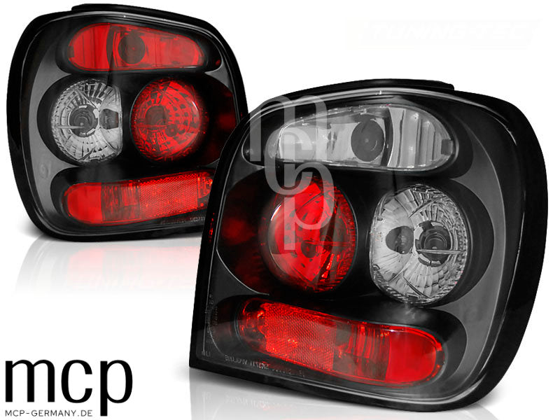Rückleuchten Set für VW Polo 6N2 Schrägheck (10/1999 bis 10/2001) in Schwarz