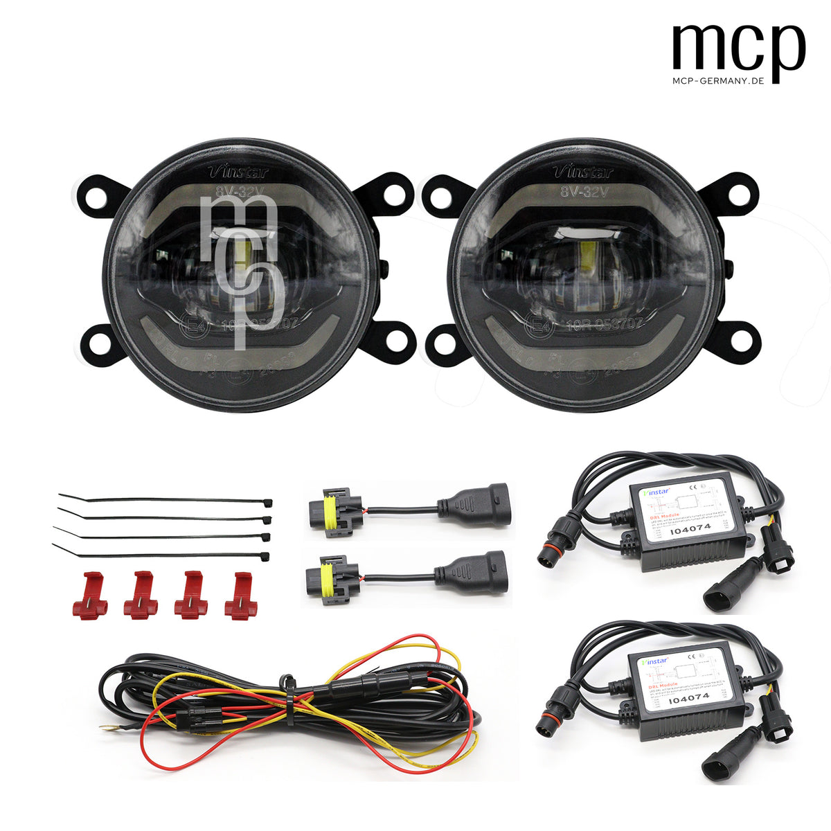 MCP 151002 – LED Nebelscheinwerfer Set 90 mm mit Tagfahrlicht in Klar, Ansicht 2