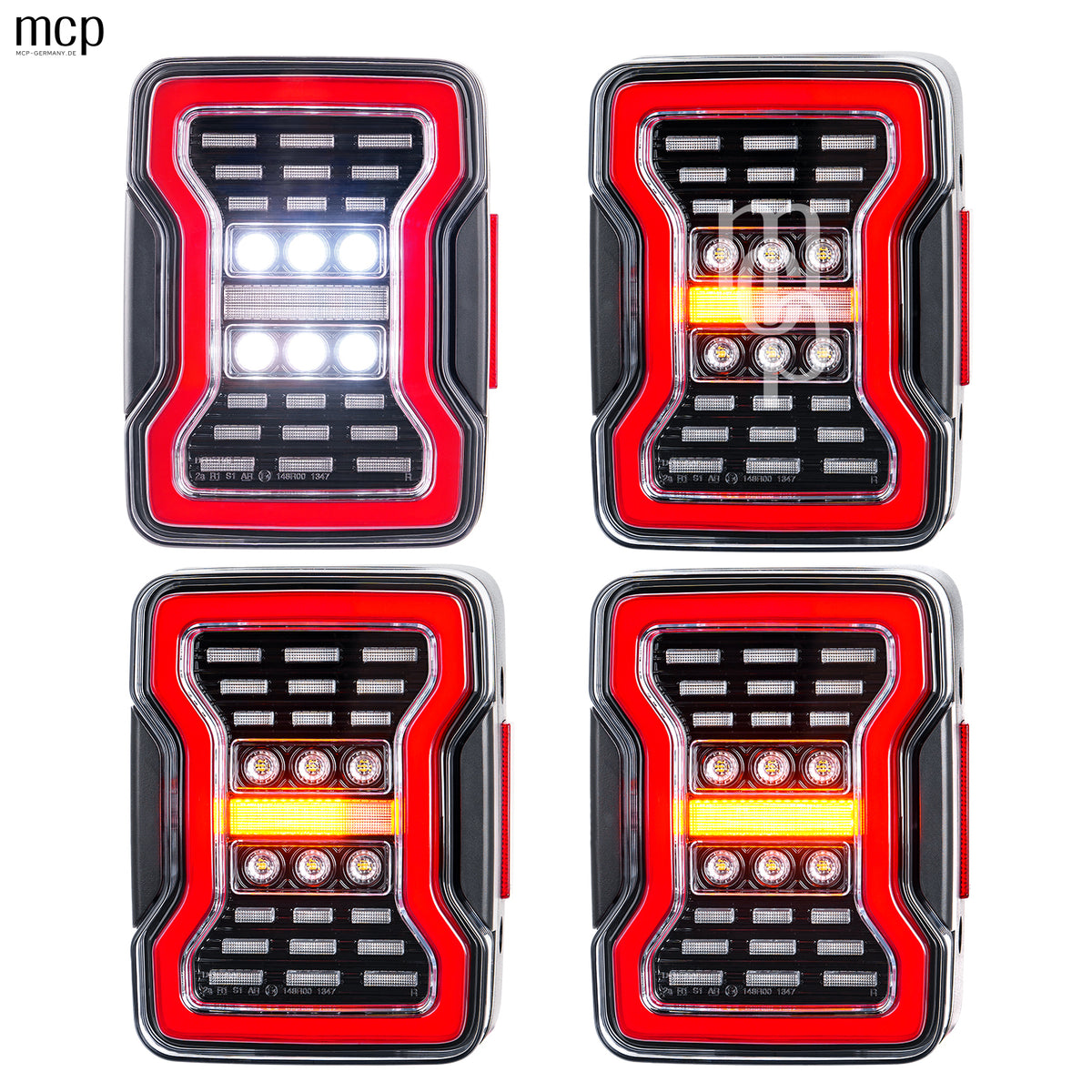 MCP 153001 – LED Rückleuchten Set für Jeep Wrangler JK (2007 bis 2018) in Klar, Ansicht 3