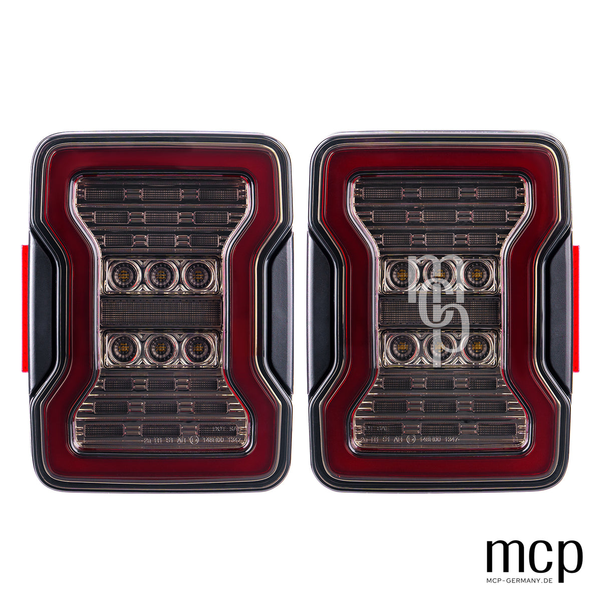 MCP 153002 – LED Rückleuchten Set für Jeep Wrangler JK (2007 bis 2018) in Smoke, Ansicht 1