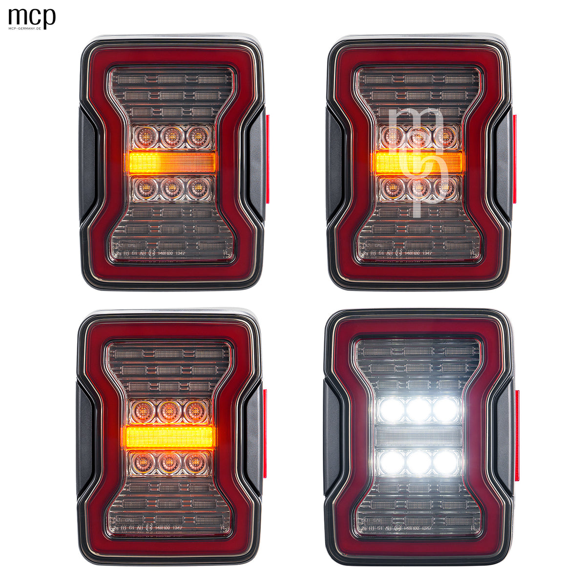 MCP 153002 – LED Rückleuchten Set für Jeep Wrangler JK (2007 bis 2018) in Smoke, Ansicht 2
