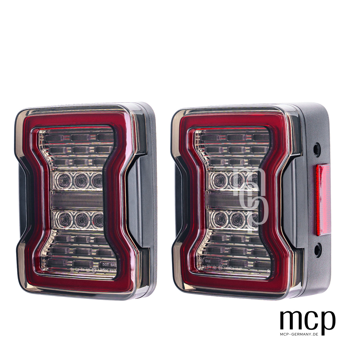MCP 153002 – LED Rückleuchten Set für Jeep Wrangler JK (2007 bis 2018) in Smoke, Ansicht 3
