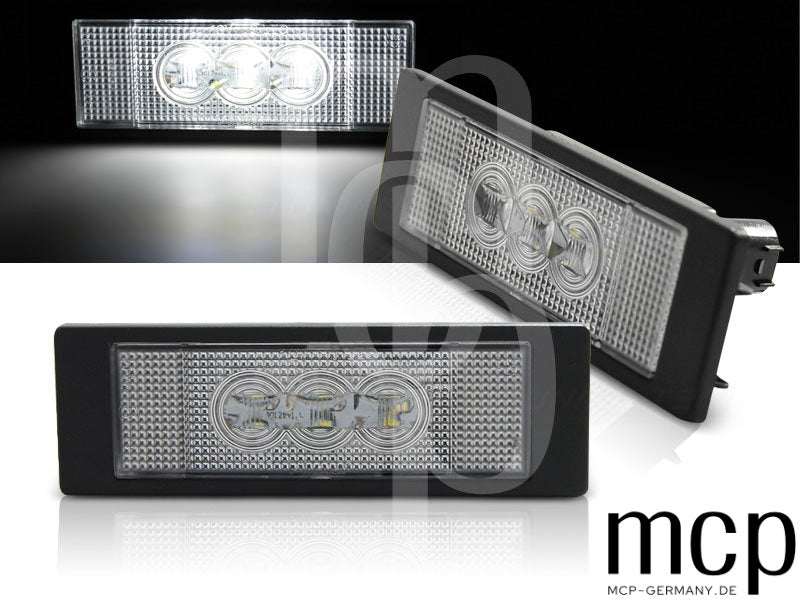 LED Kennzeichenbeleuchtung Set für BMW E63 / E64 / E81 / E87 / Z4 und Mini in Klar