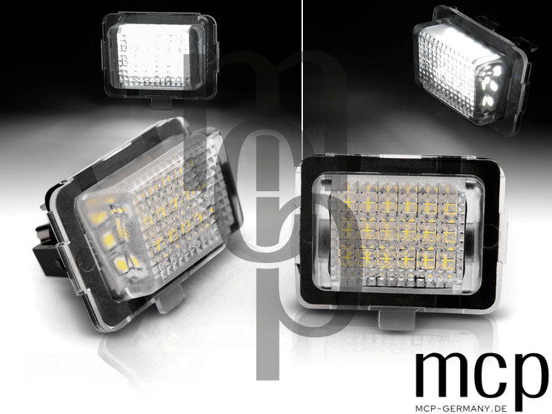 LED Kennzeichenbeleuchtung Set für Mercedes W204 / W212 / C207 / C216 / W221