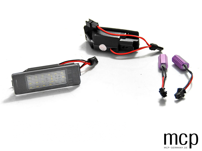LED Kennzeichenbeleuchtung Set für Nissan Qashqai/ Juke/ Navara/ MB Sprinter/ Vito/ Viano – Rückansicht