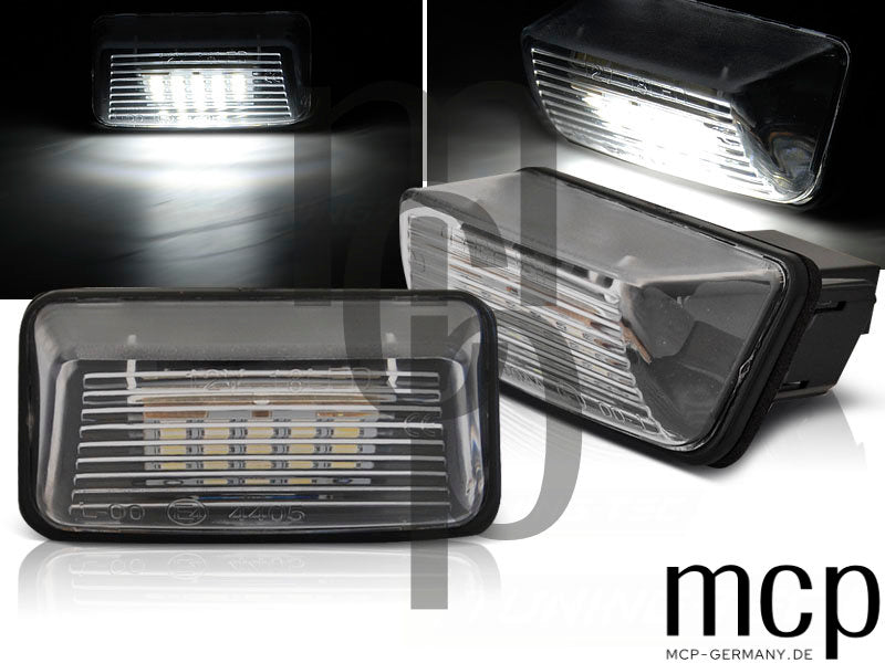 LED Kennzeichenbeleuchtung Set für Peugeot 206 / 306 / 307 / Partner und Citroën C3 / C5 / Xsara / Berlingo / Saxo