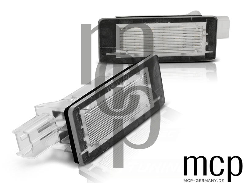 LED Kennzeichenbeleuchtung Set für Renault Scenic II / Laguna II / Dacia Duster / Lodgy / Logan MCV III