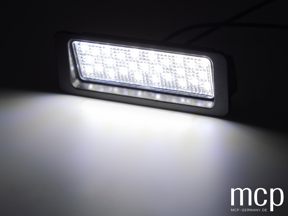 LED Kennzeichenbeleuchtung Set für Volvo V40 / S90 – Leuchtbild