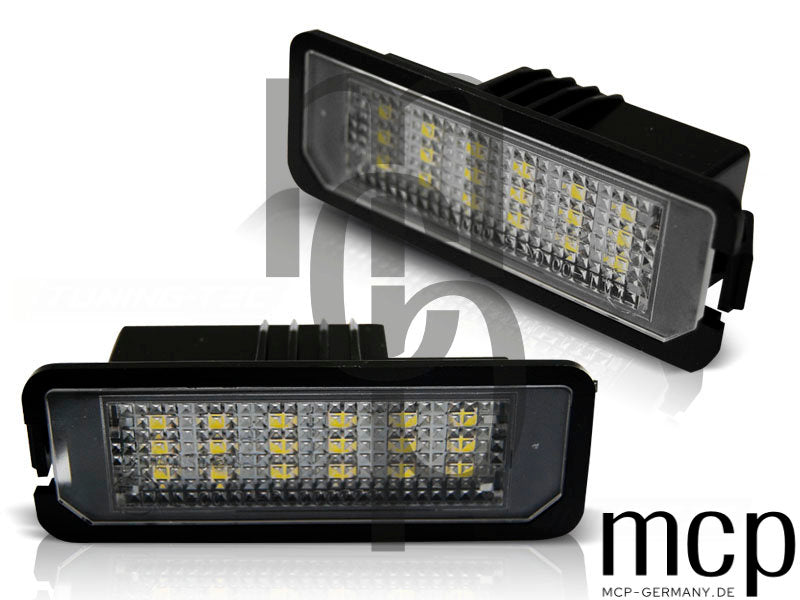 LED Kennzeichenbeleuchtung Set für VW Golf IV, V, VI, VII, Passat B6, Passat CC, New Beetle, VW Scirocco