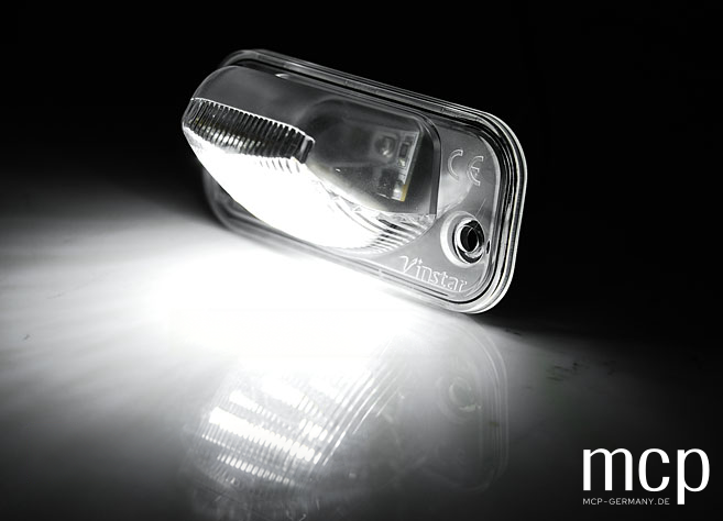 LED Kennzeichenbeleuchtung Set für VW T4 – Leuchtbild