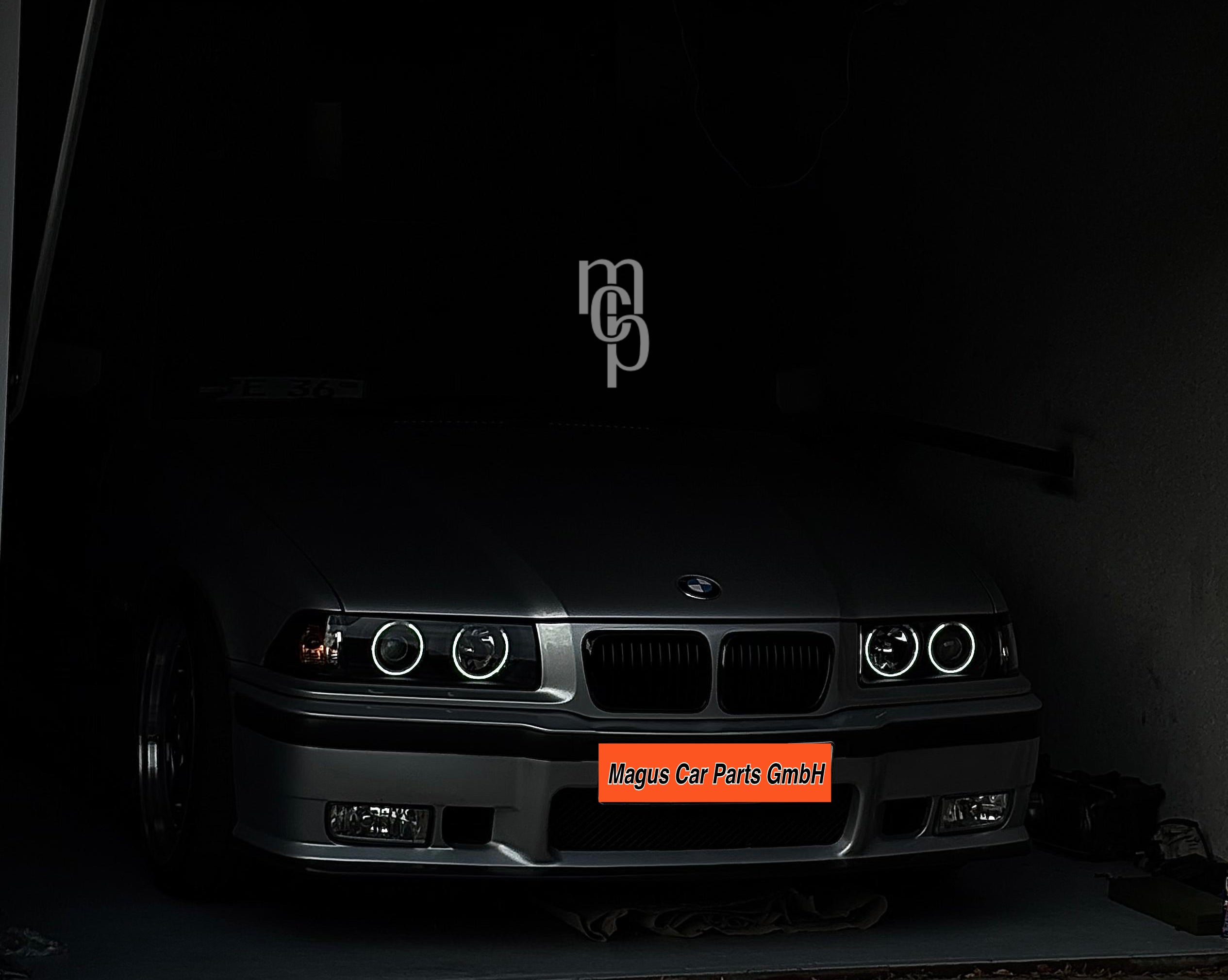 Scheinwerfer Set mit CCFL-Ringe BMW 3er E36 Coupe Cabrio (92-99) in schwarz