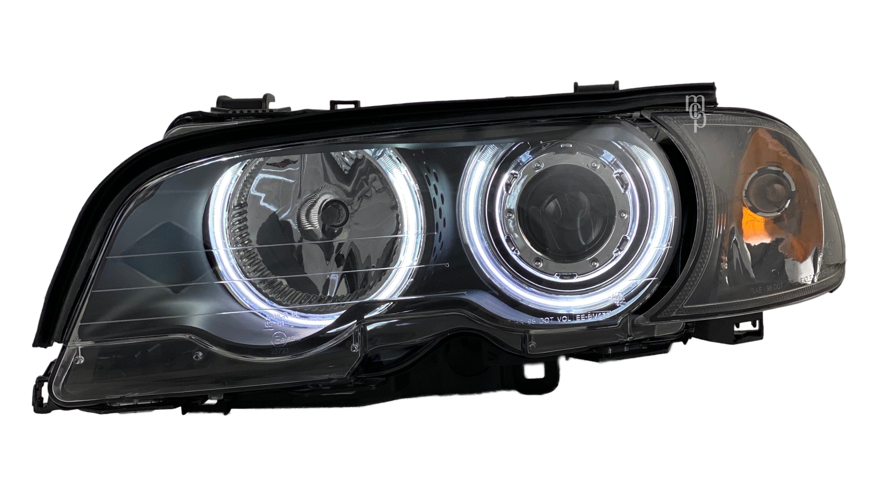 Scheinwerfer Set mit CCFL für BMW 3er E46 Coupe (99-03) Cabrio (00-03) schwarz