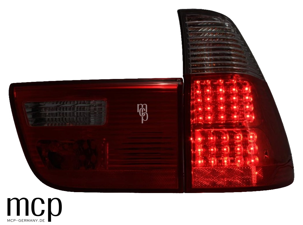 MCP 033099 – BMW X5 E53 LED Rückleuchten Rot/Klar – Lichtansicht
