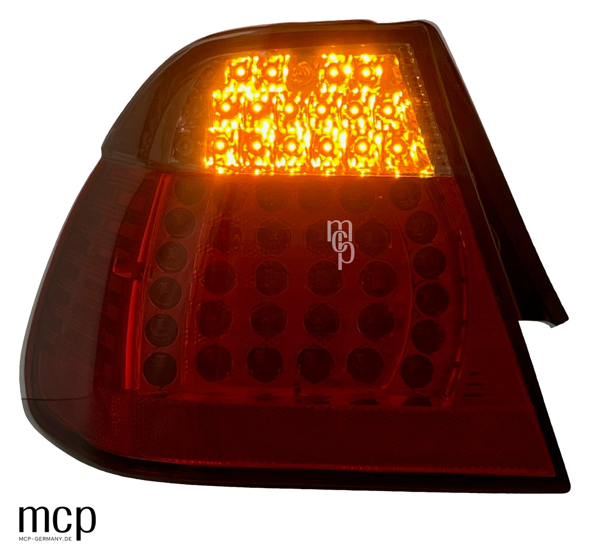 MCP 033116 – Rückleuchten BMW 3er E46 Limousine Rot/Smoke – Linke Außenleuchte, LED Blinker