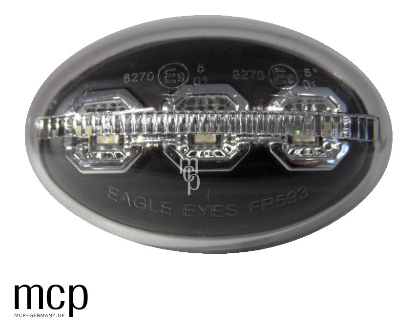 MCP 122017 – LED Seitenblinker Schwarz – Frontansicht