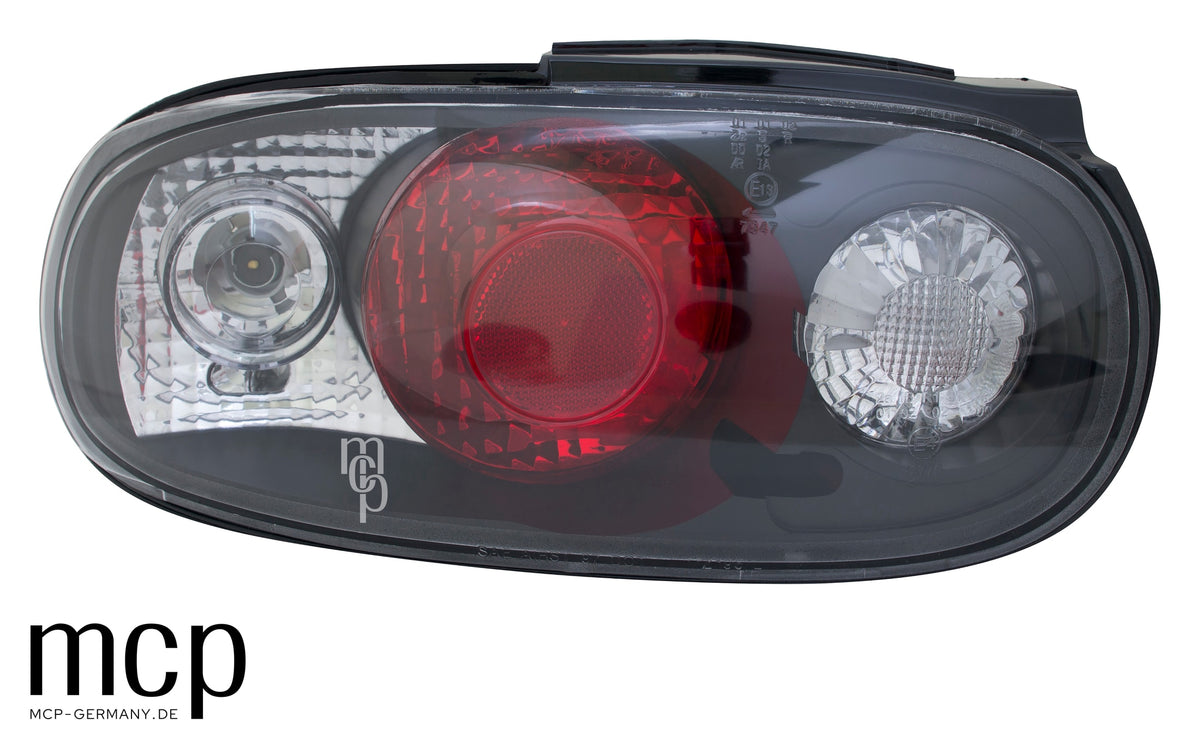 MCP 243002 – Mazda MX5 NA Rückleuchten Klar/Schwarz – Frontansicht