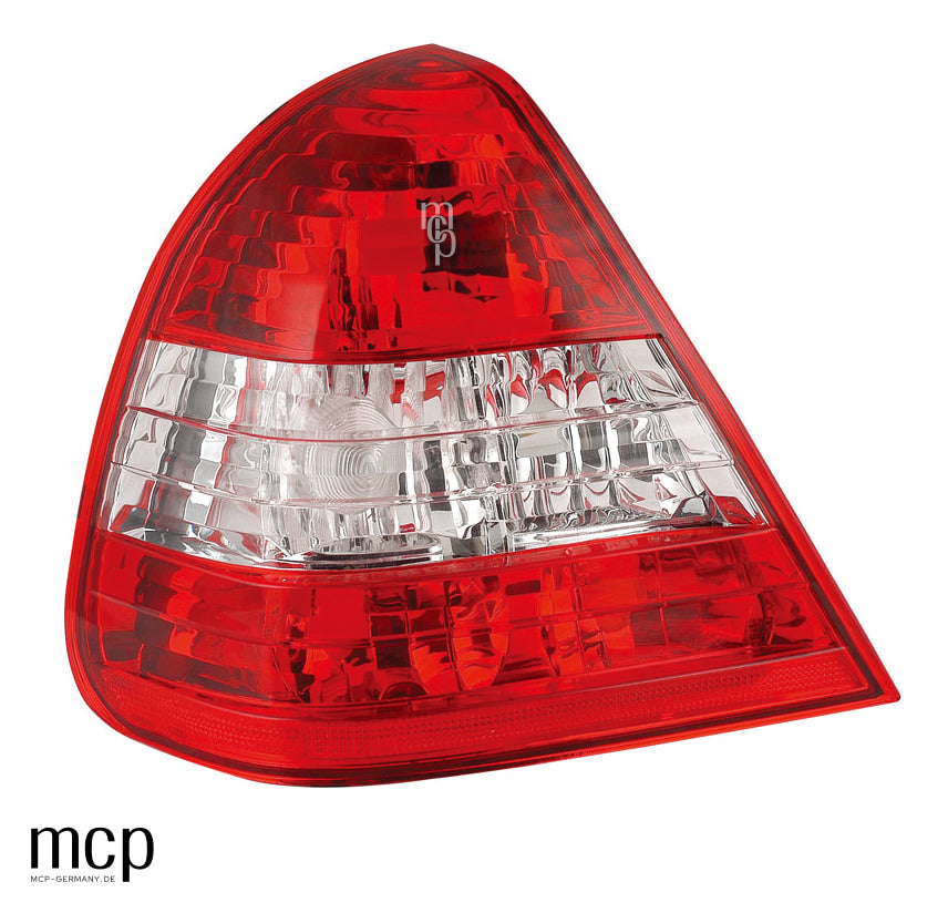 MCP 253016 – Rückleuchten Mercedes-Benz W202 Limousine Rot/Klar – Rückleuchte, echte Vorderansicht