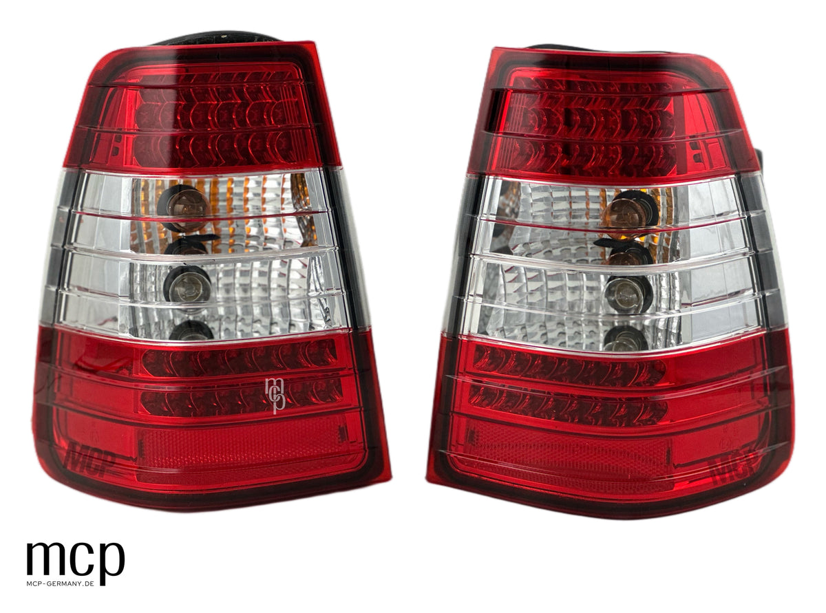 MCP 253094 – LED Rückleuchten Mercedes-Benz W124 T Kombi Rot/Klar – Set links und rechts, bisherige Studiofront