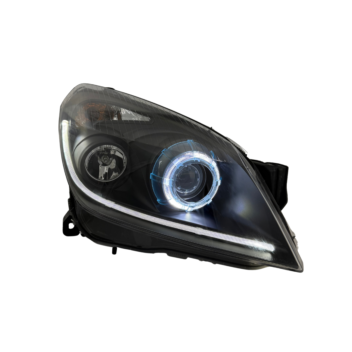 Scheinwerfer Set D2S mit LED Lichtringen Opel Astra H (04-10), schwarz
