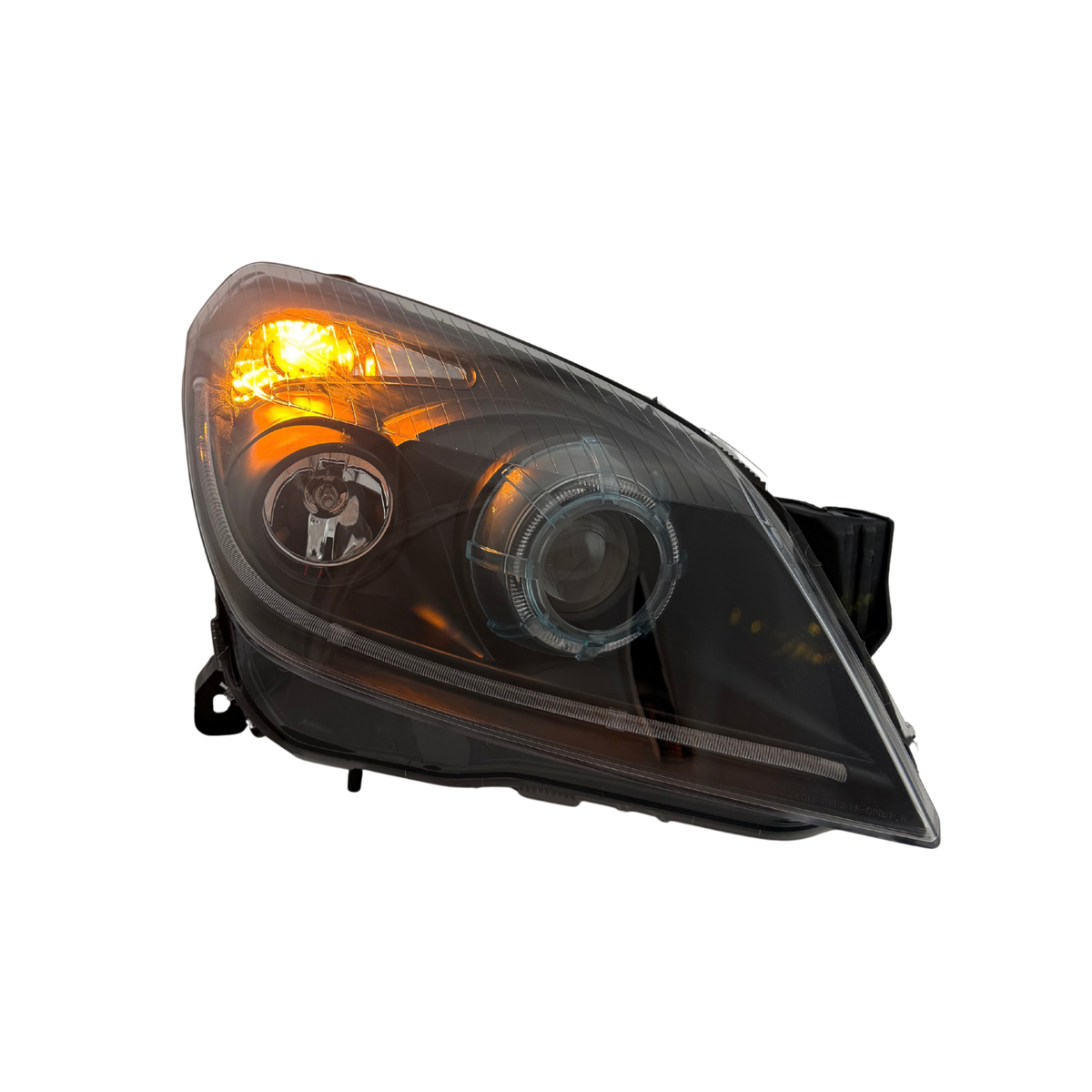 Scheinwerfer Set mit LED Lichtringen für Opel Astra H (04-10) in schwarz