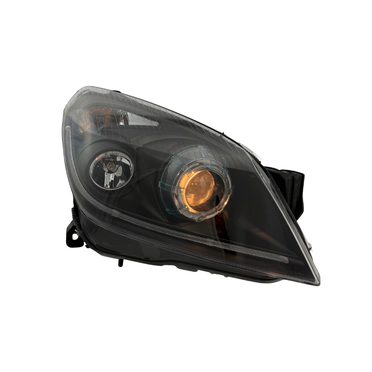 Scheinwerfer Set mit LED Lichtringen für Opel Astra H (04-10) in schwarz