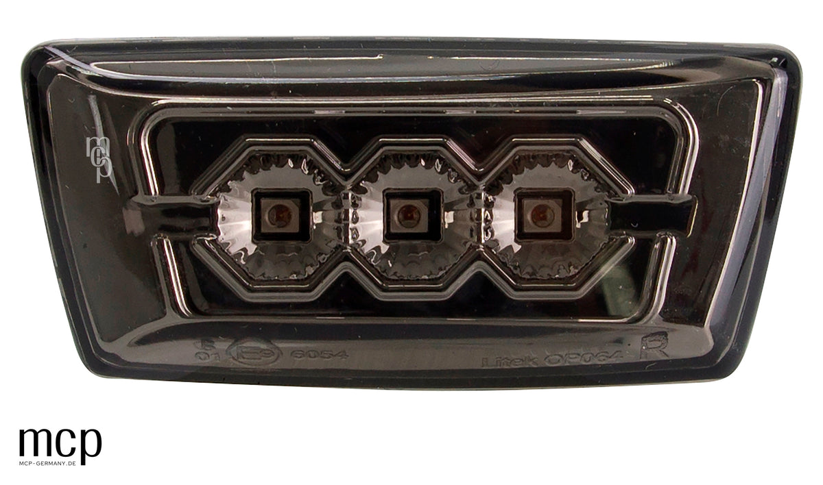 MCP 292028 – Originale Frontansicht des LED-Seitenblinkers in Smoke