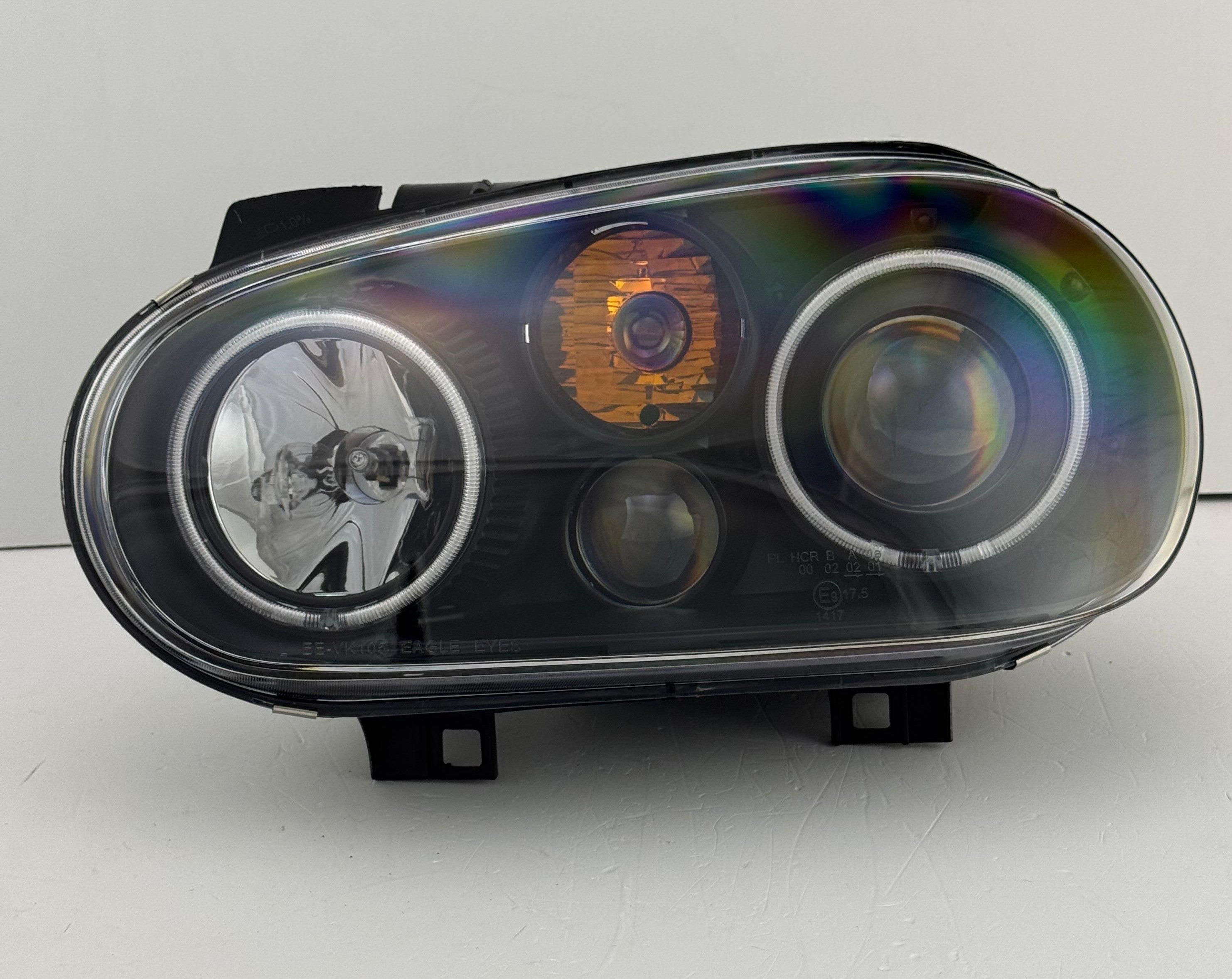 Scheinwerfer Set mit CCFL-Ringen für VW Golf 4 (IV) (98-03) schwarz