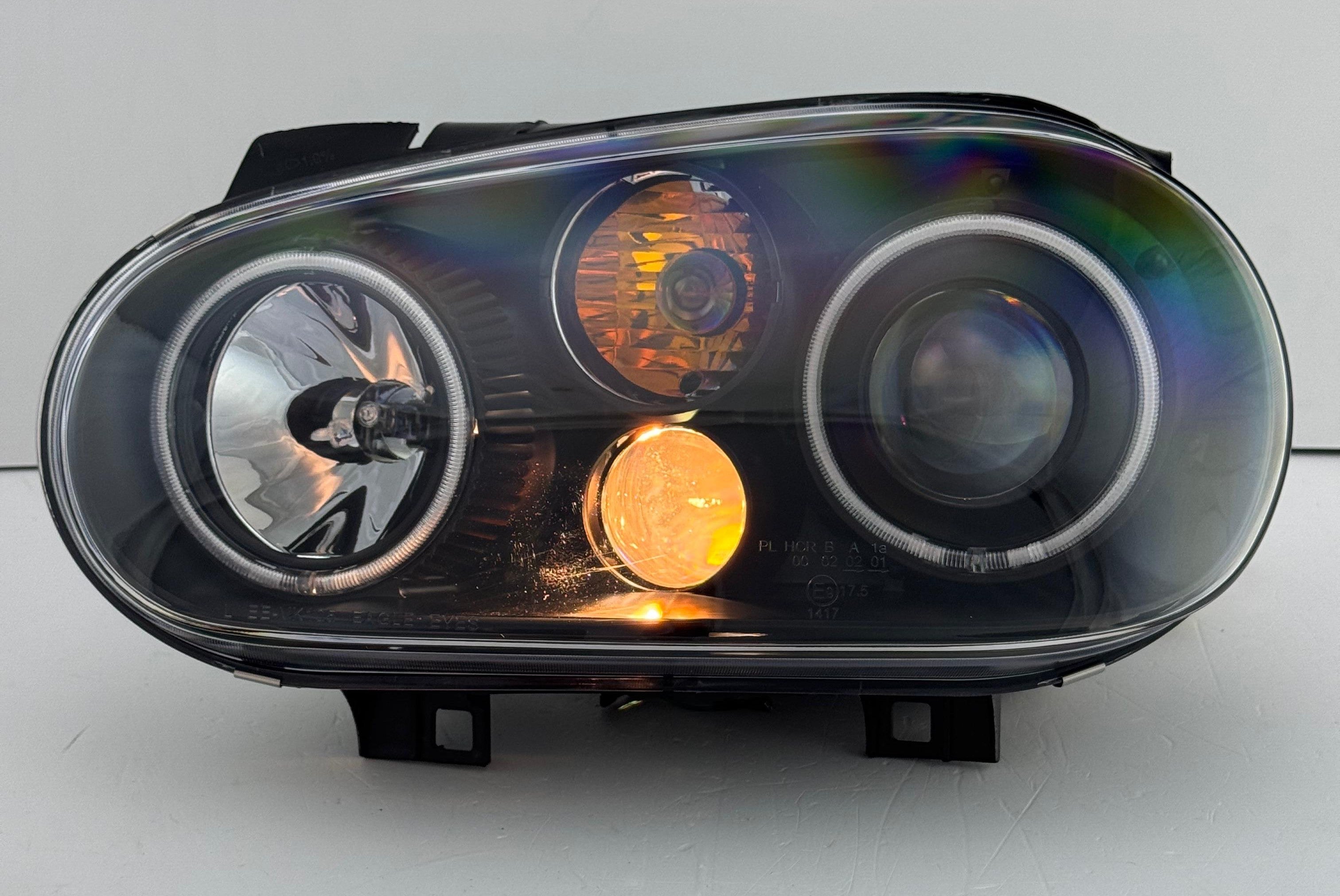 Scheinwerfer Set mit CCFL-Ringen für VW Golf 4 (IV) (98-03) schwarz