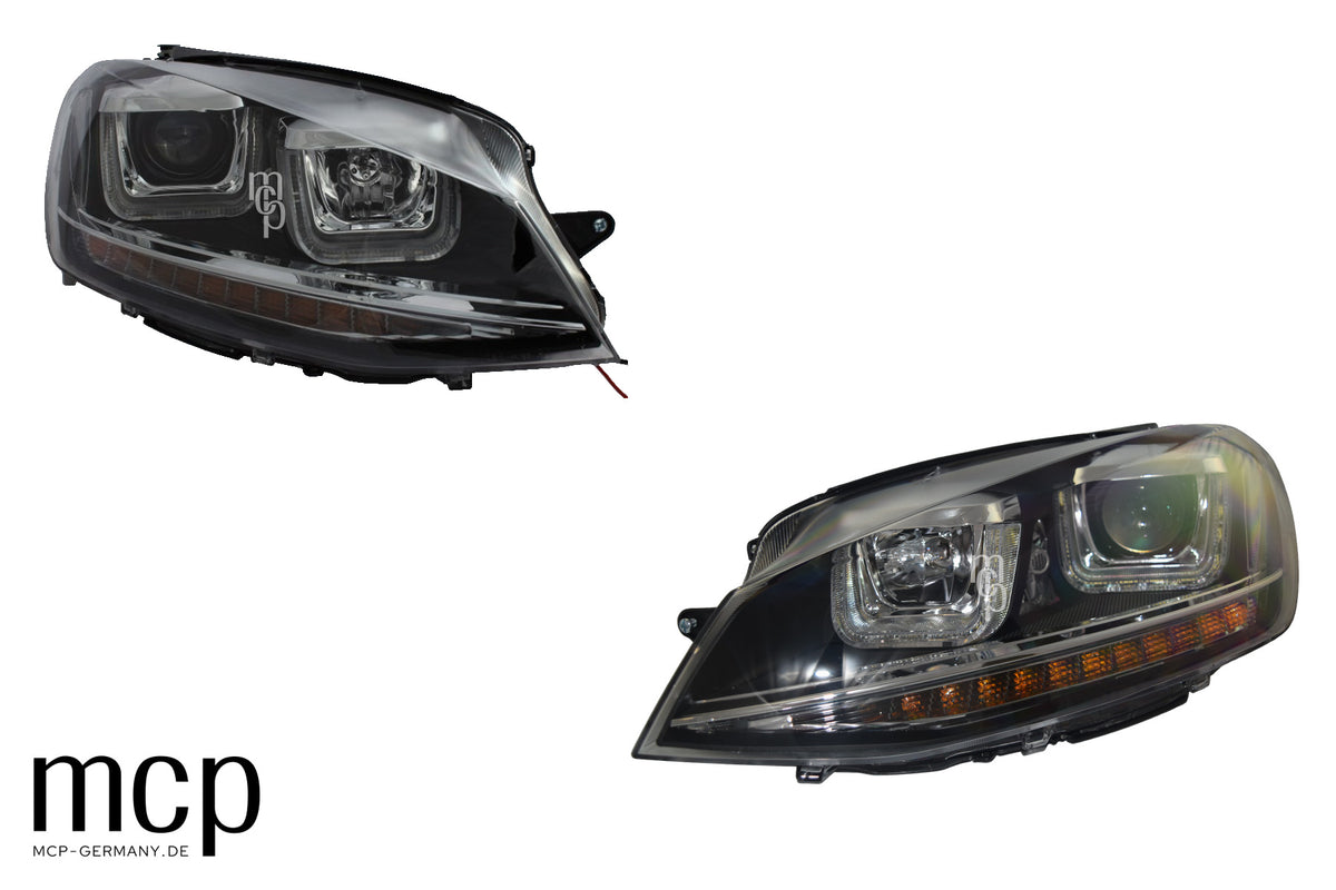 MCP 441192 – VW Golf VII Scheinwerfer Schwarz – Vollstaendiges Set