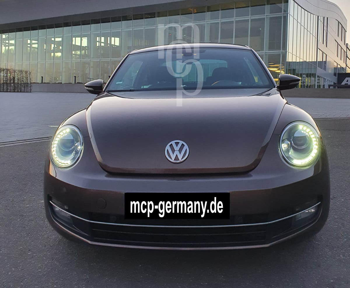 Scheinwerfer Set starline mit LED Tagfahrlicht für VW New Beetle (06/11 bis 07/19) in Schwarz