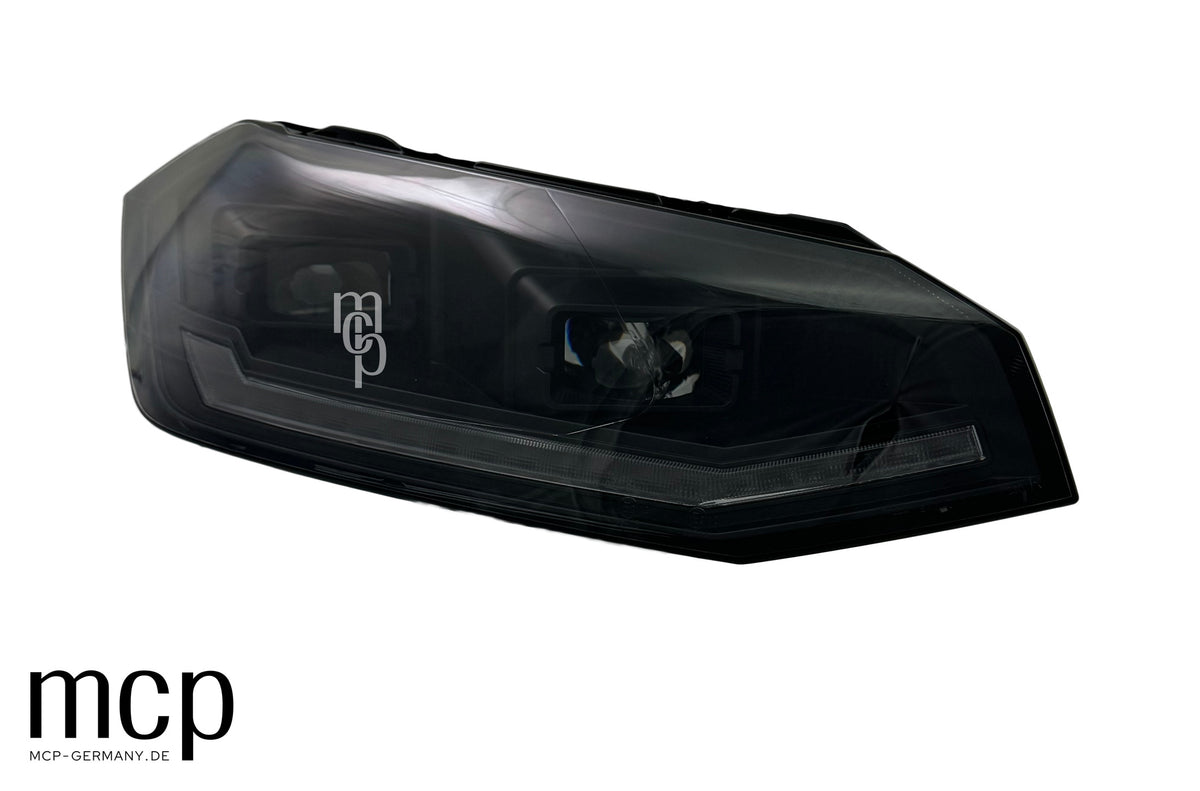 MCP 441264 – VW Polo AW1 Scheinwerfer Schwarz – Frontansicht